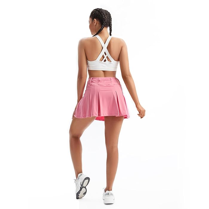 High Waist Pleated Gym Skorts