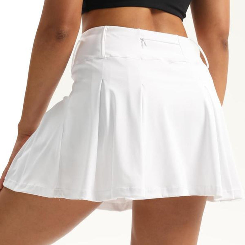 High Waist Pleated Gym Skorts