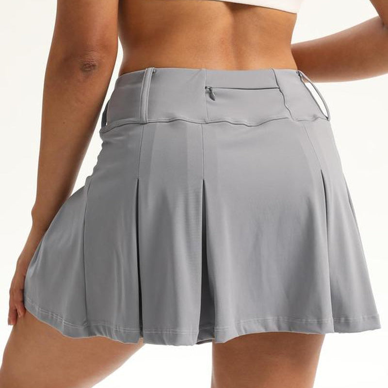 High Waist Pleated Gym Skorts
