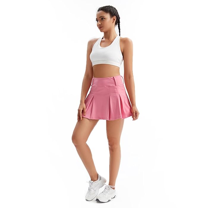 High Waist Pleated Gym Skorts