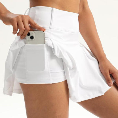 High Waist Pleated Gym Skorts