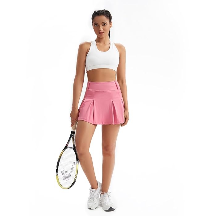 High Waist Pleated Gym Skorts