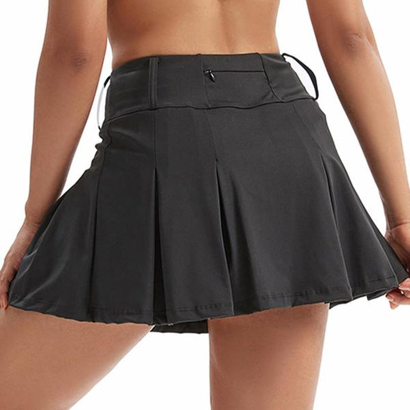 High Waist Pleated Gym Skorts